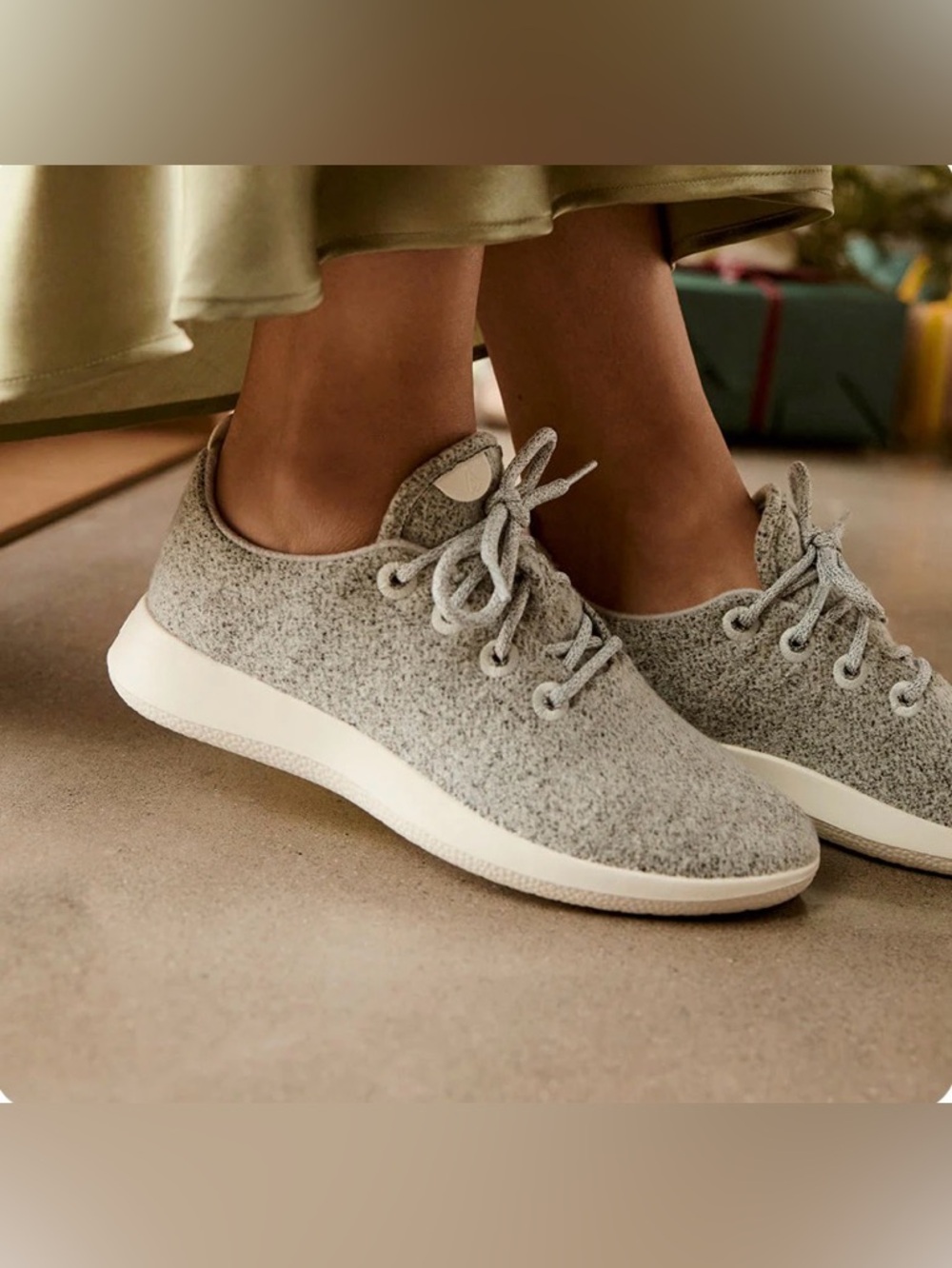 allbirds Women's Dapple Grey Merino Wool Classic Lace-Up Sneakers Women’s Size 9